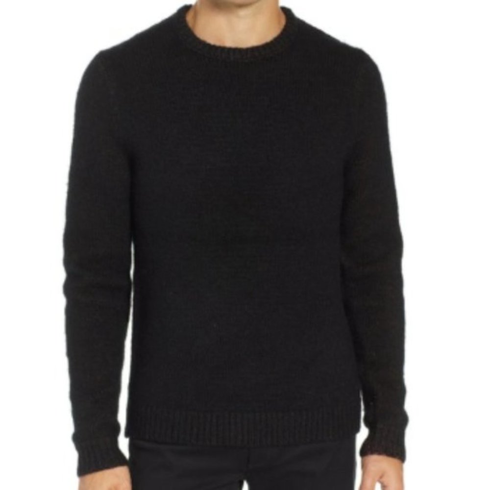 Calibrate Black Chunky Crewneck Sweater